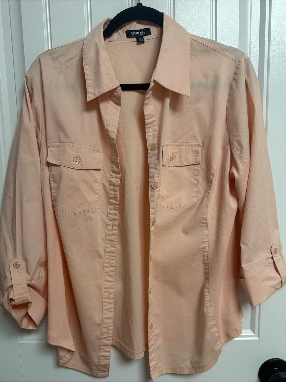 Elementz Women’s Light Peach Button-Down Shirt